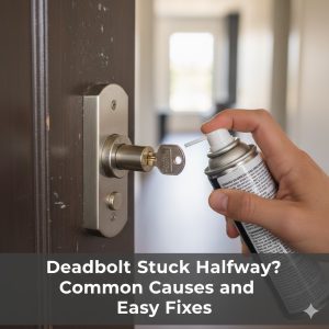 Deadbolt Stuck Halfway? Common Causes and Easy Fixes Deadbolt Stuck Halfway? Common Causes and Easy Fixes